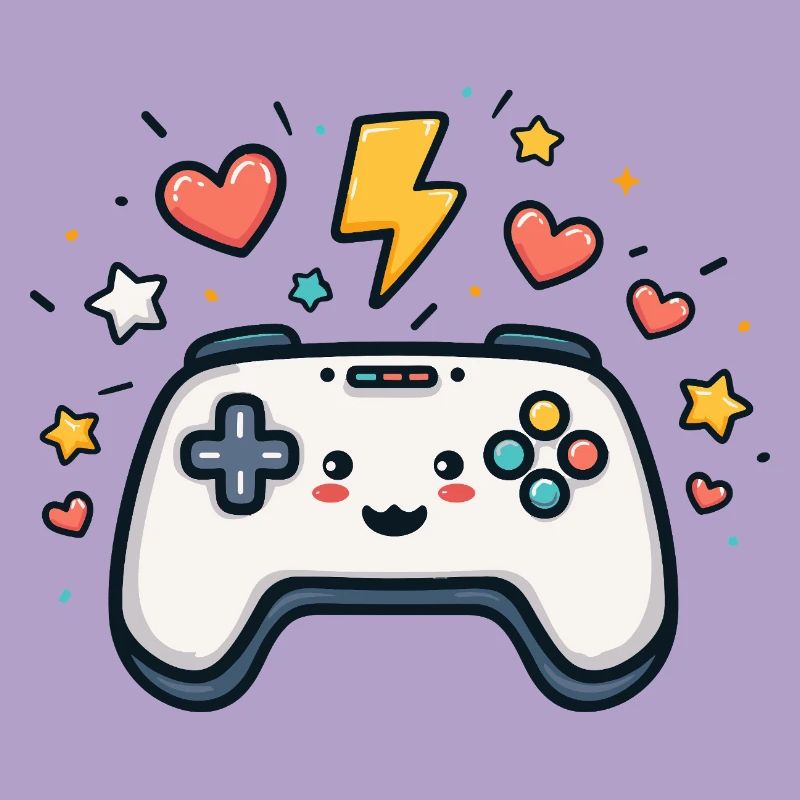 Kawaii Game Controller Sparkling