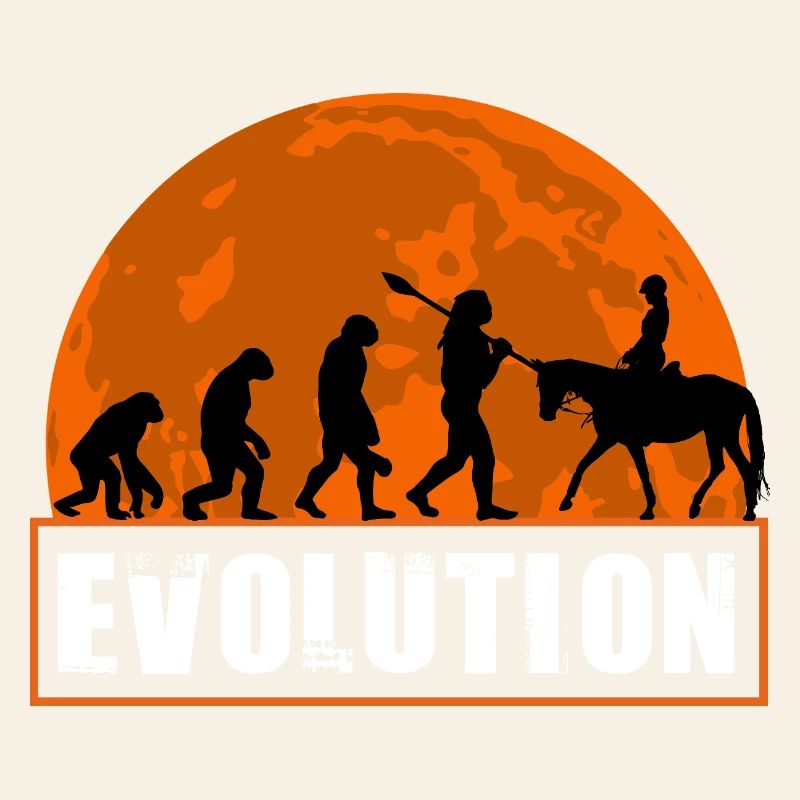 Evolution des Menschen Reitkunst
