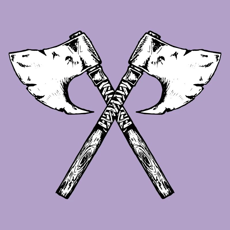Viking ax, drawn greeting