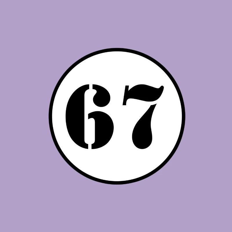 NUMMER 67 Siebenundsechzig Geburtstag Geschenk