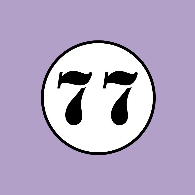 NUMMER 77 Siebenundsiebzig Geburtstag Geschenk