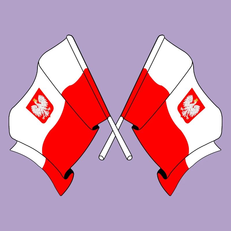 Deux drapeaux Pologne