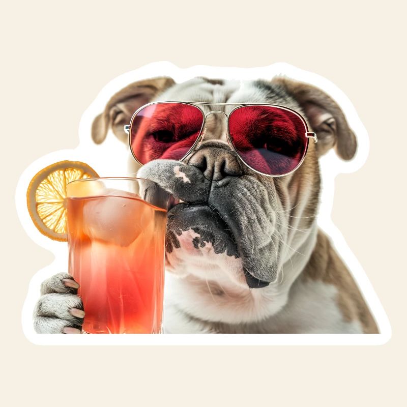 bully drinking cocktail
