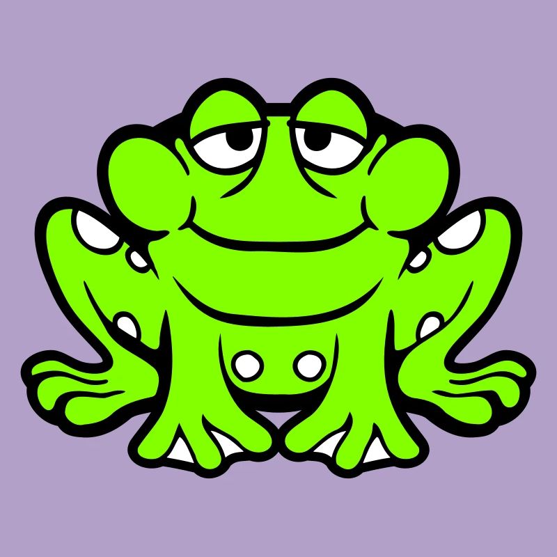 Frog toad smiles funny sitting comic happy