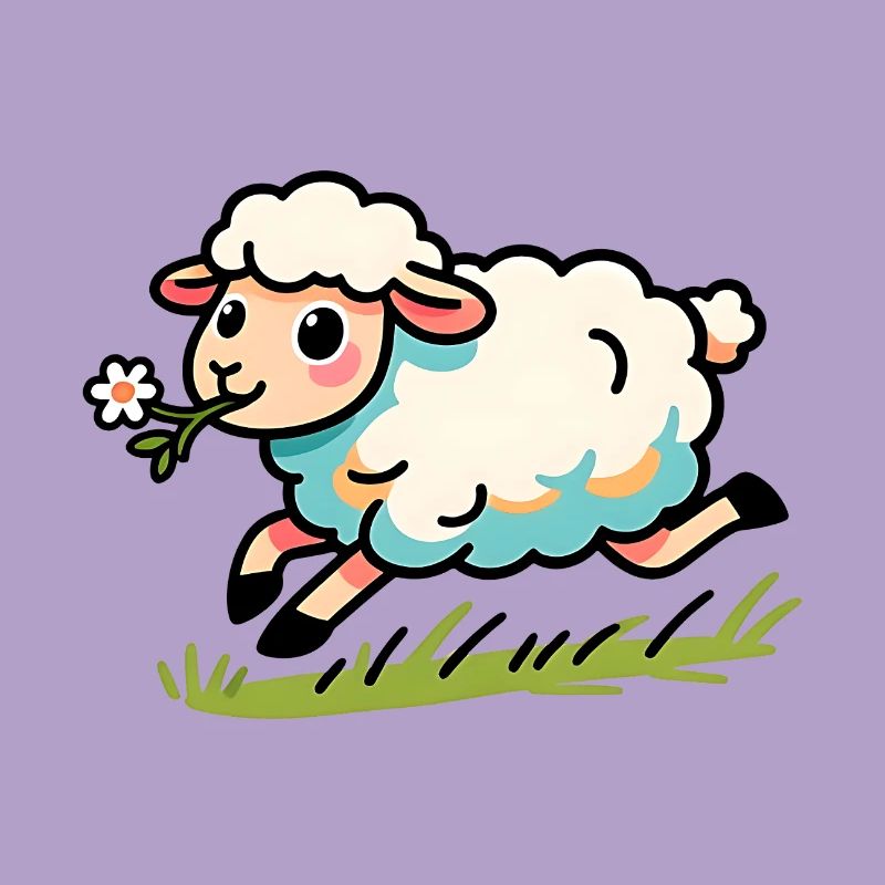 Lammhammel auf der Wiese