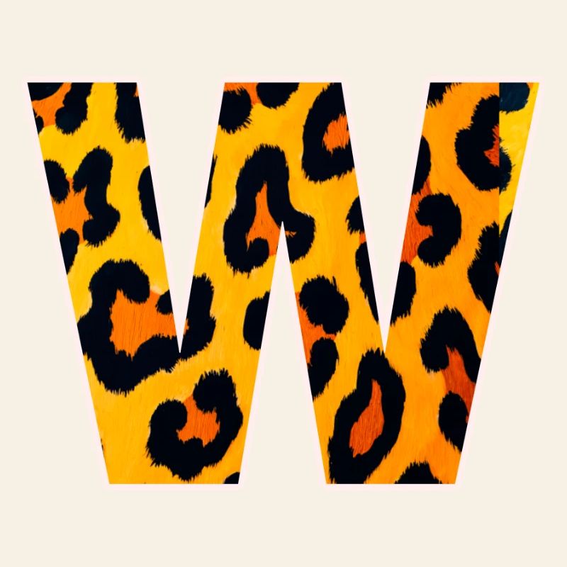 W Leopard Print Kraft