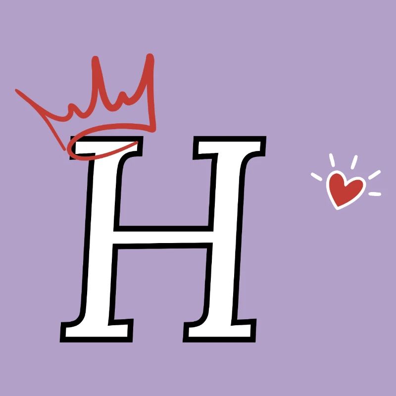 Buchstabe h Kronenherz