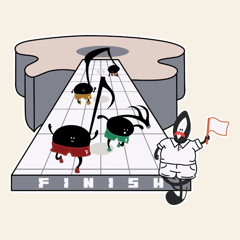 Ligne d’arrivée de la course à blobs