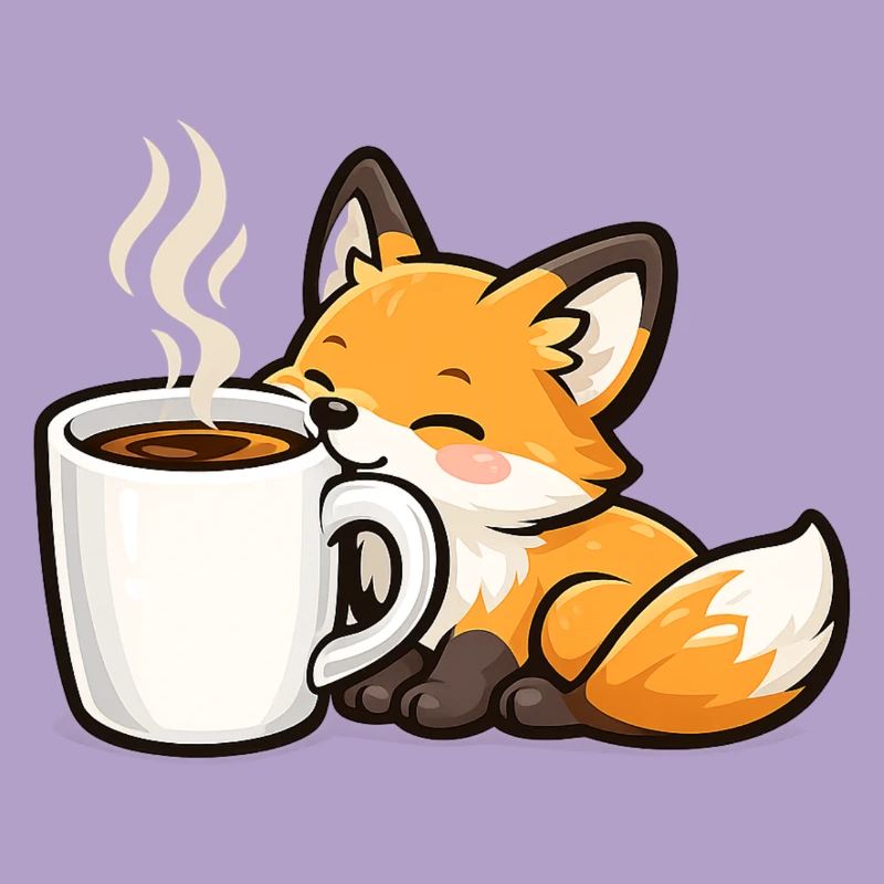 Kuschelfuchs mit Kaffee