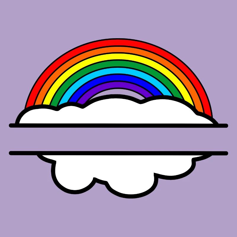 Rainbow cloud name banner