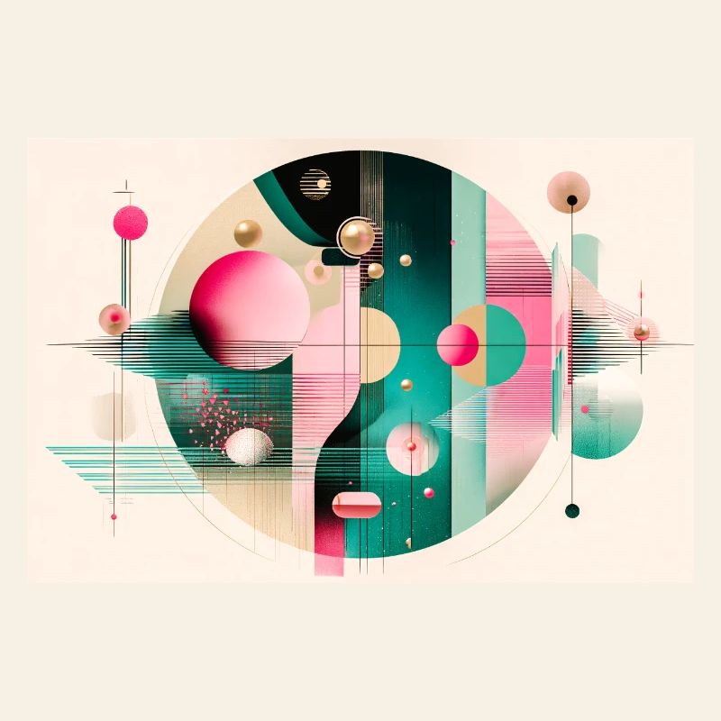 Abstract composition with chromatic flight