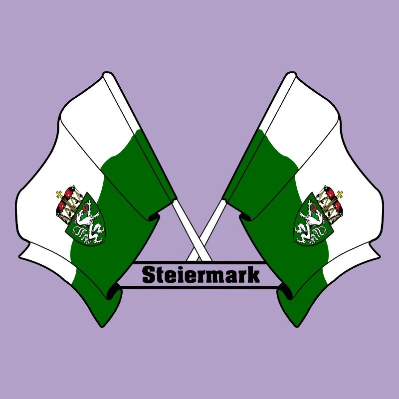 Drapeaux de Styrie avec texte