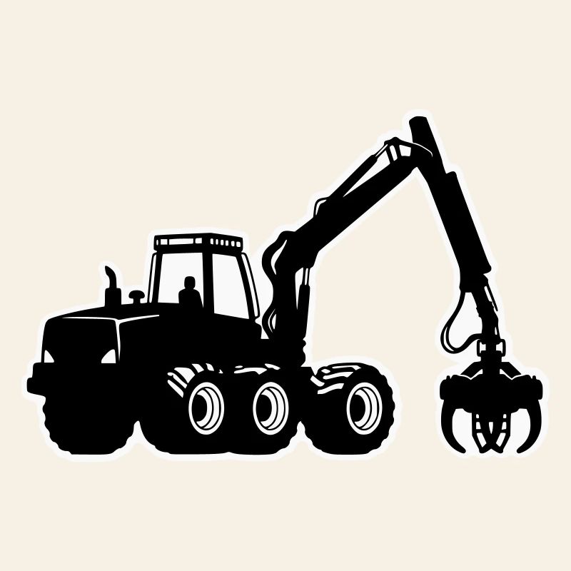 Silhouette de moissonneuse