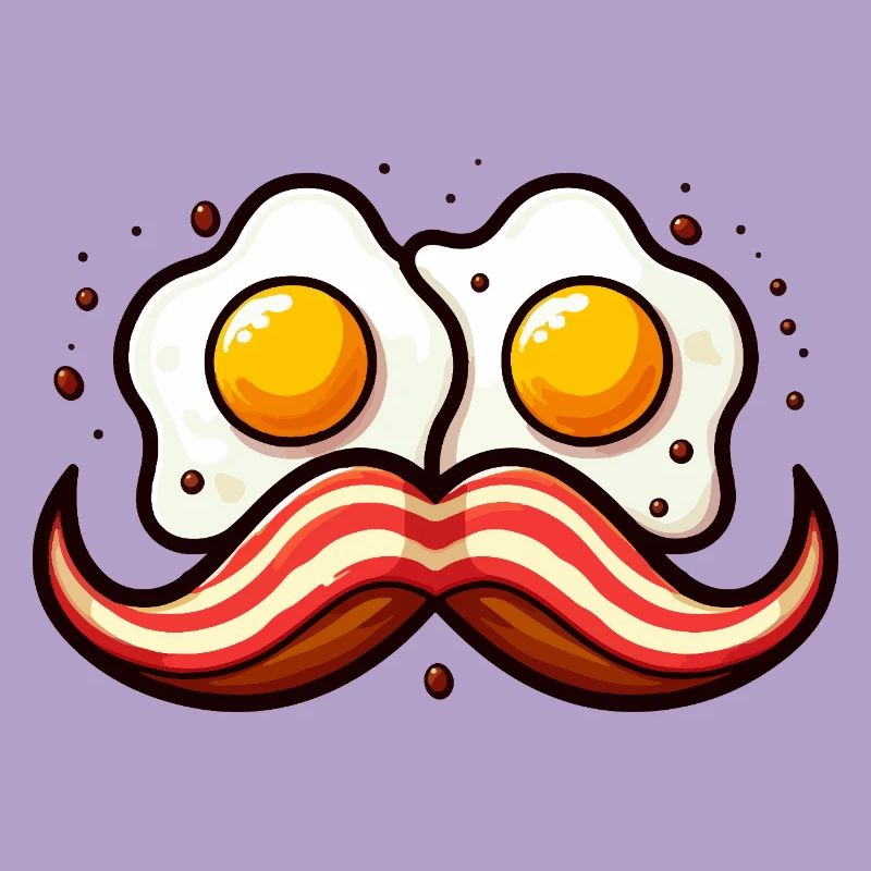Retro Egg Mustache