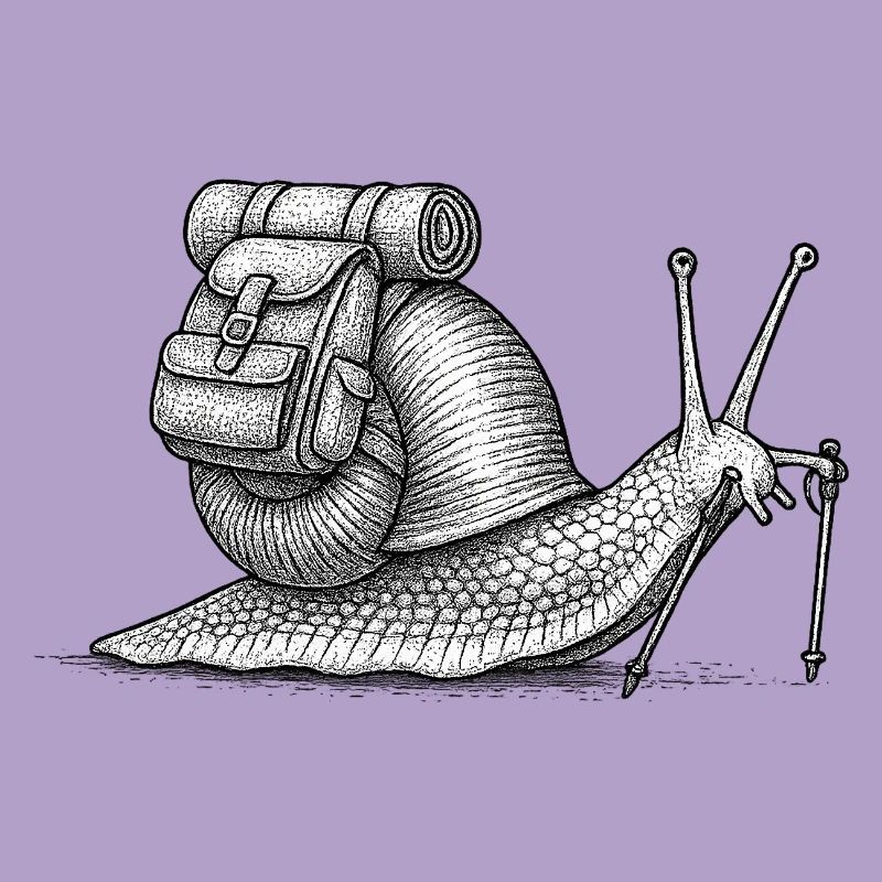 Snail Trekker mit Rucksack