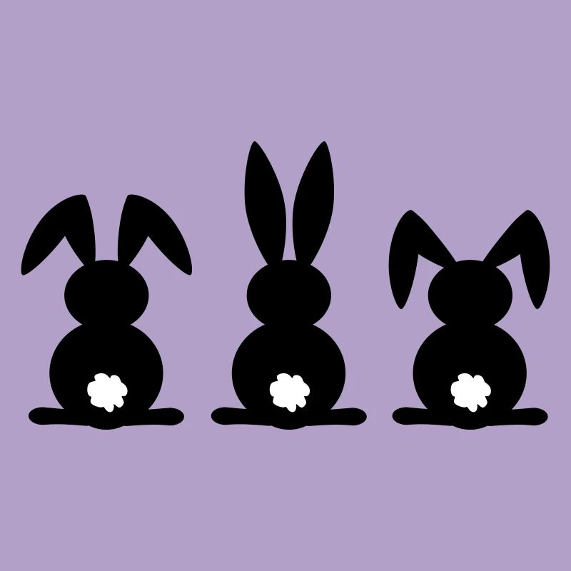 Rabbit silhouette. Happy Easter or Easter party. Egg.