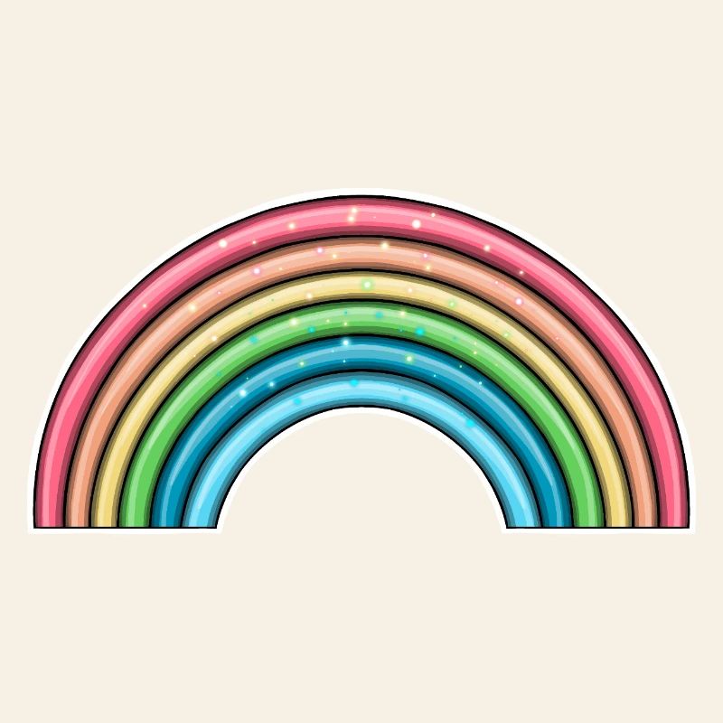 Conception vibrante de l’arche arc-en-ciel