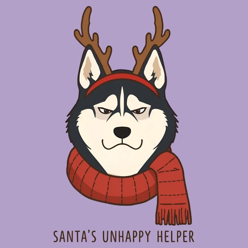 Grumpy Husky – Santa’s Unhappy Helper