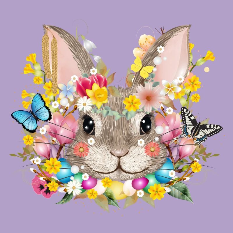 Rabbits in a spring-like Easter ambience