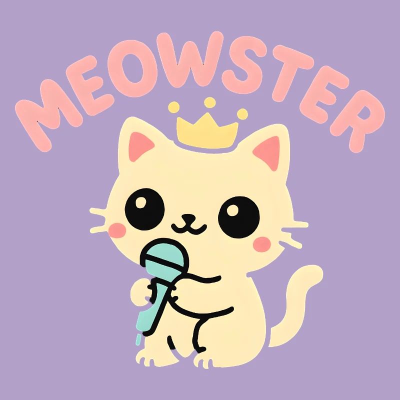 Meowster Crowned Micro Mascot