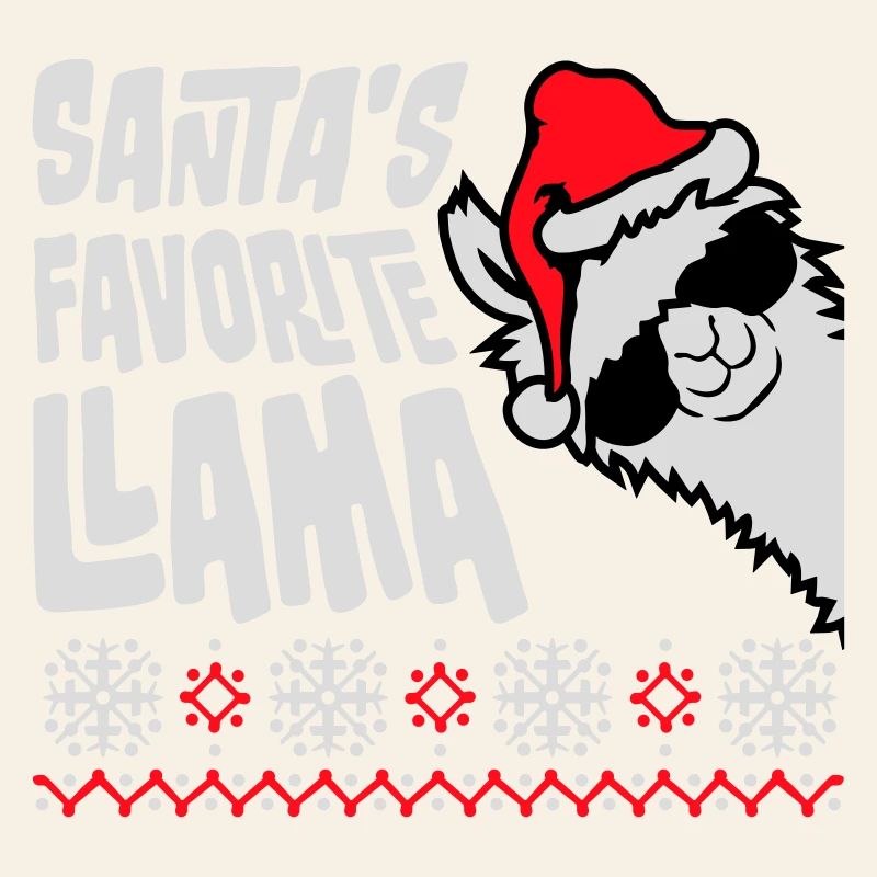 Santa's Favorite Llama Cool Side Sunglasses
