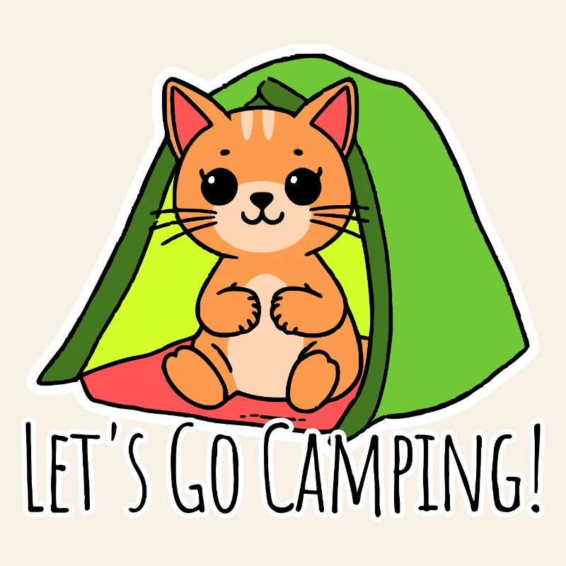 Allons camper ! Le chat mignon part camper !