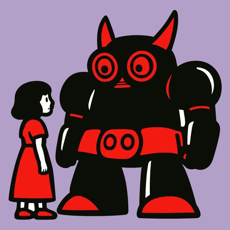 Fille et robot