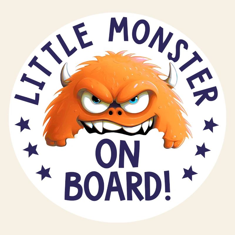 Petit monstre a board naissance grossesse