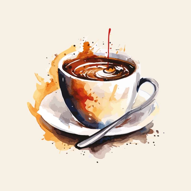Café aquarelle – Explosion de couleurs