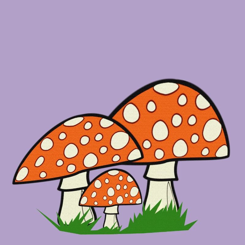 nature graphics, toadstools, great forest motifs