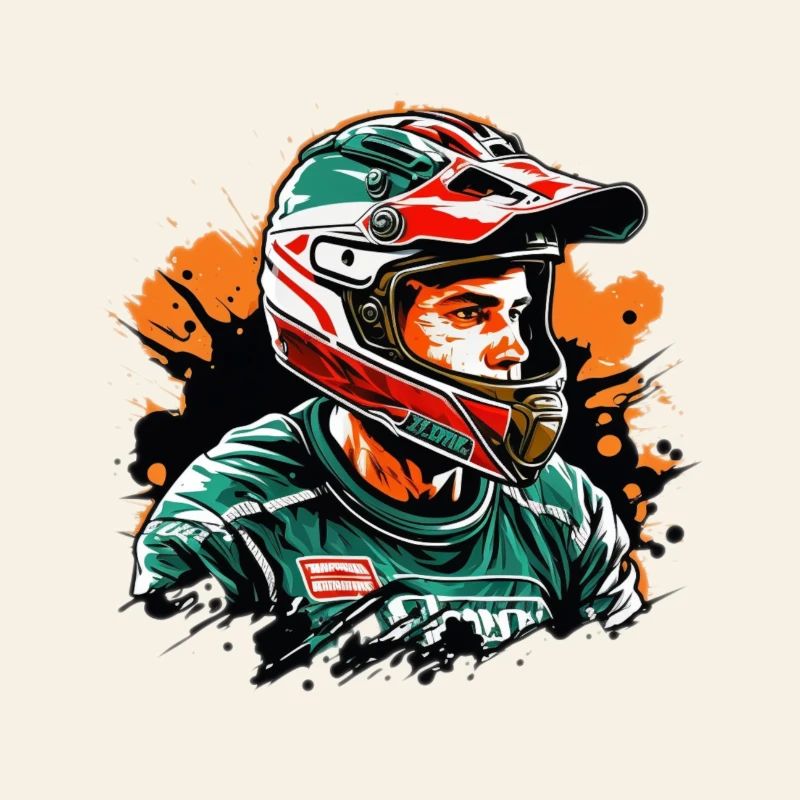 Rennfahrer Farbexplosion