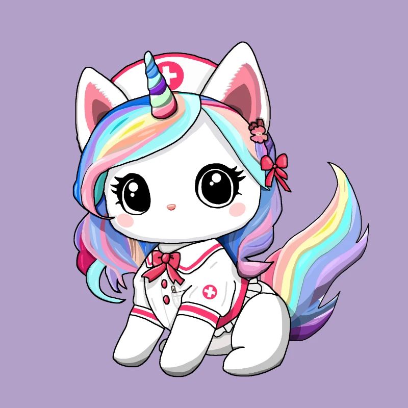 Einhorn Katzen Krankenschwester