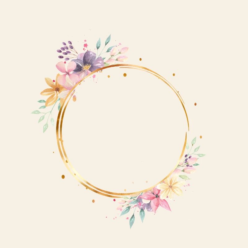 Flower circle, colorfully customizable