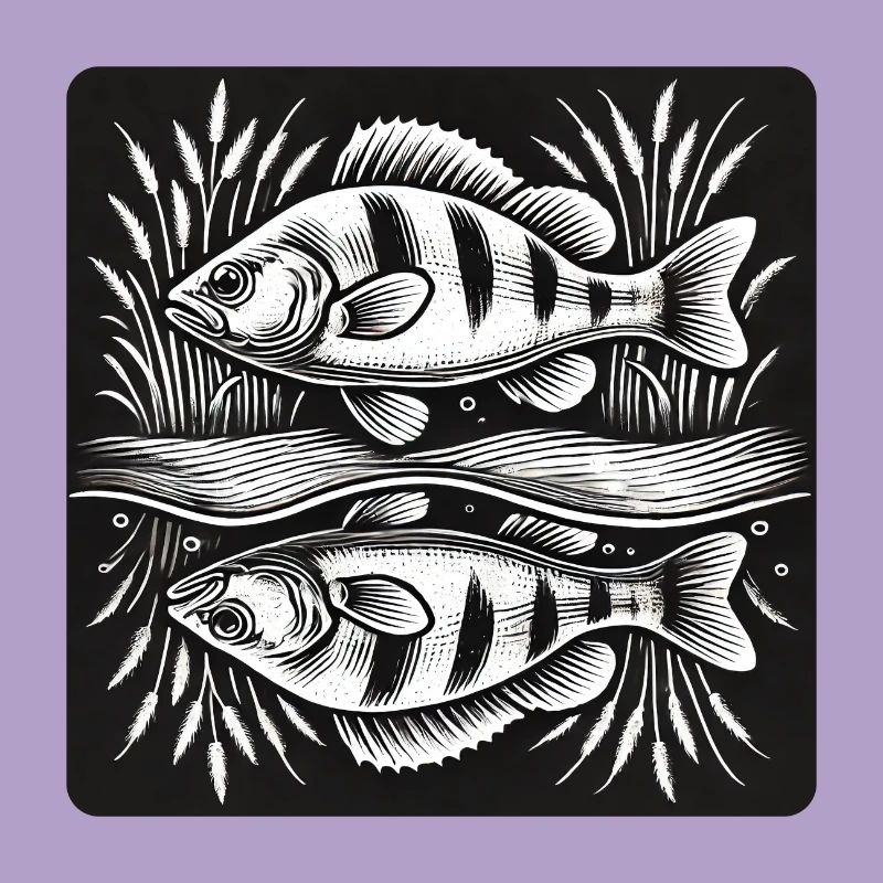 Perch fish angel design