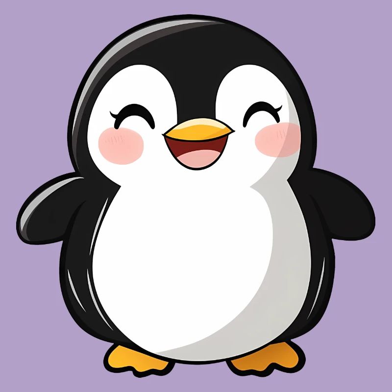 Mignon Adorable Pingouin - Conception de dessin animé charmant