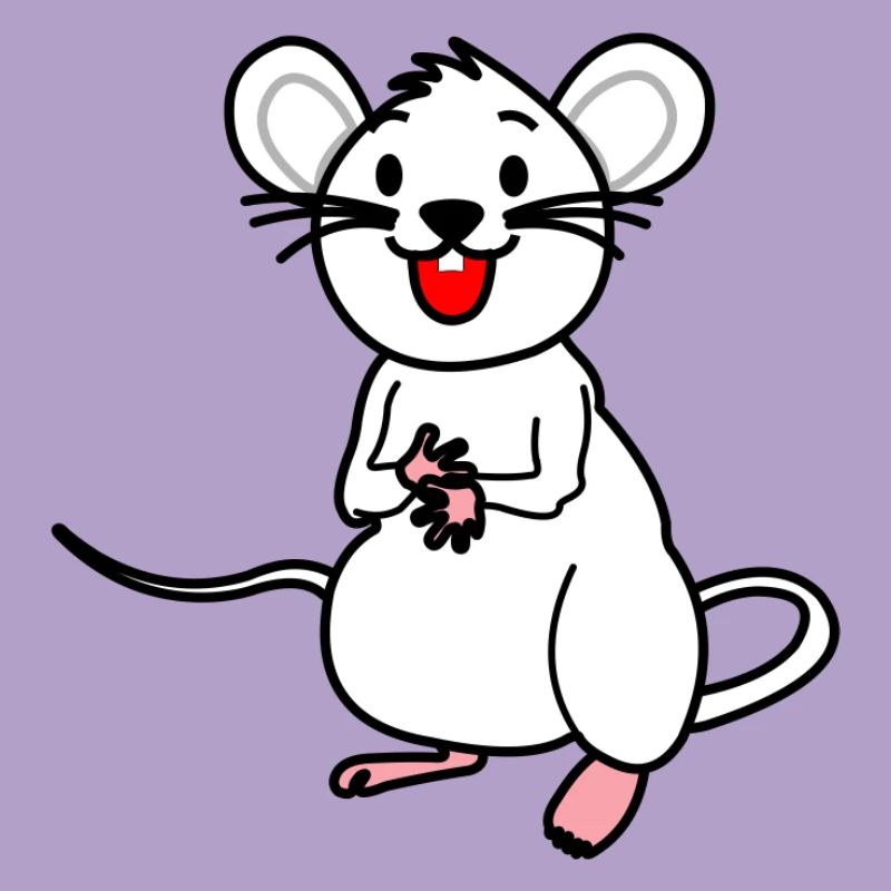 Happy White Mouse