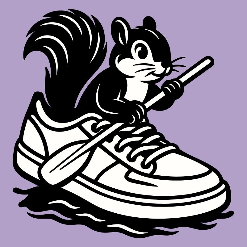 Eichhörnchen im Sneaker!