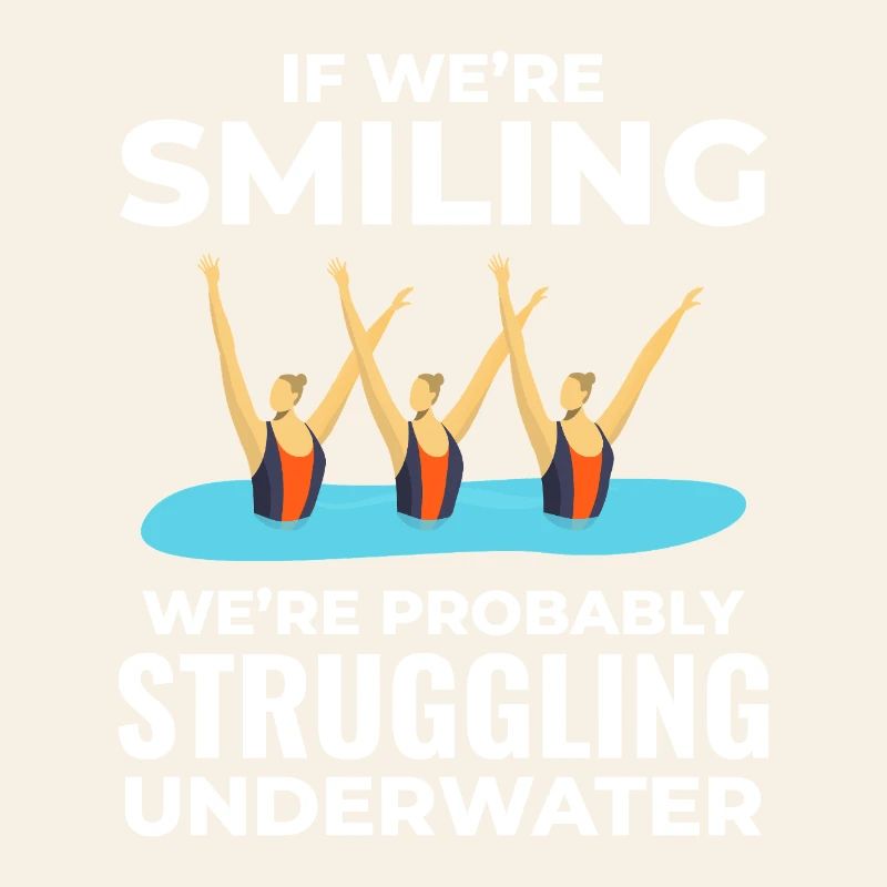 Underwater Struggle Swim Group Synchronized Swim