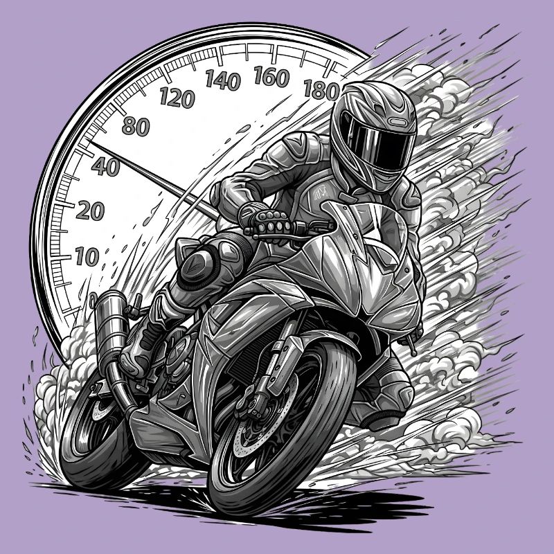 Biker driven by speed