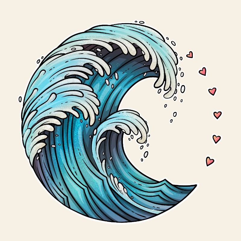 Dynamic Wave Art Illustration