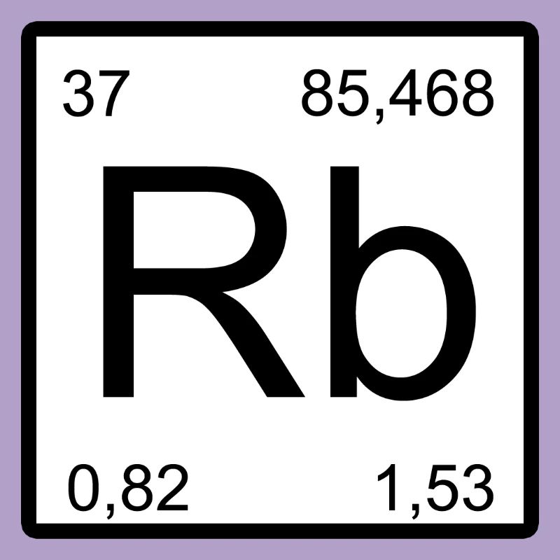 Conception typographique du symbole de rubidium