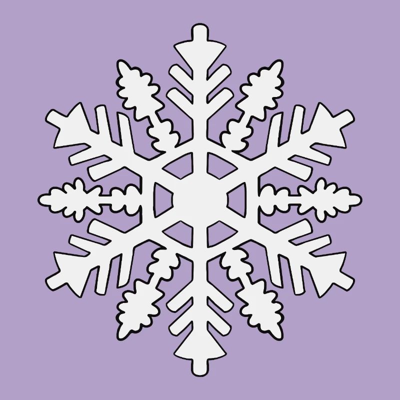 Silhouette de flocon de neige