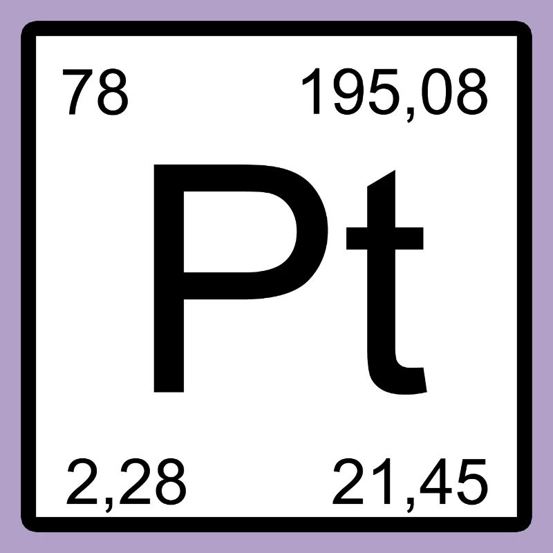 Platin Pt Element Typog