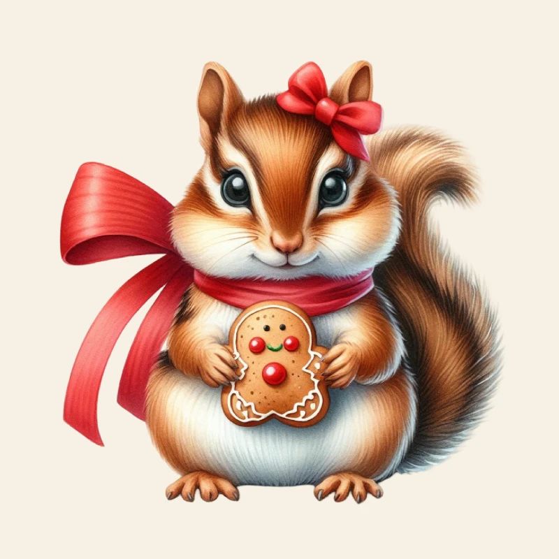 Ginger Squirrel with Cookie