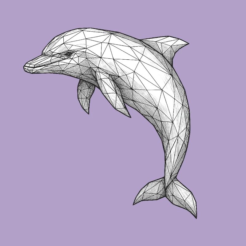 Geometric Polygon Dolphin
