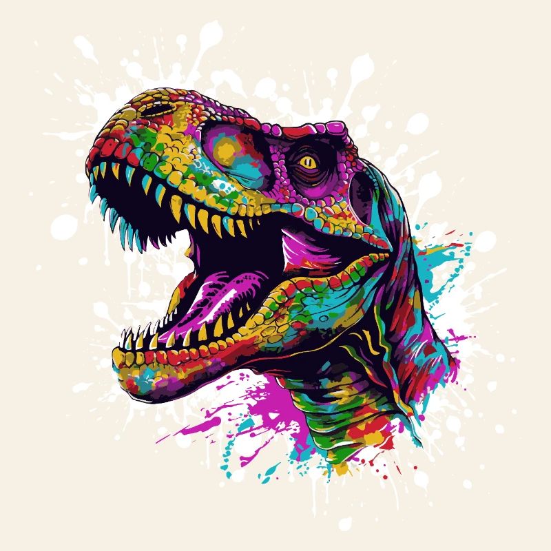 Bunter Dino-Splatter