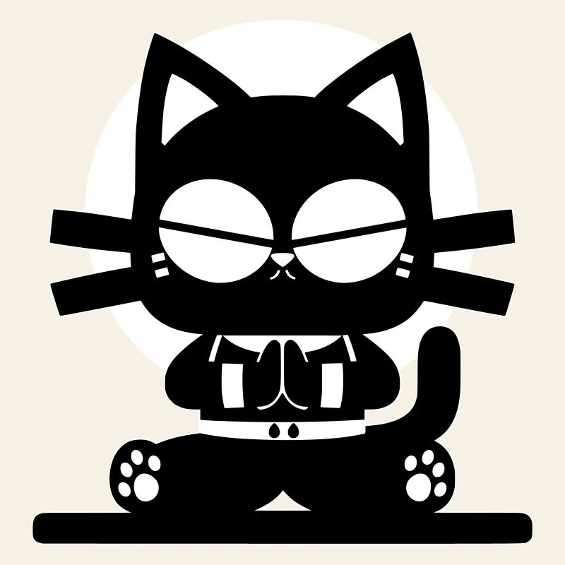 Conception minimale de la méditation zen cat