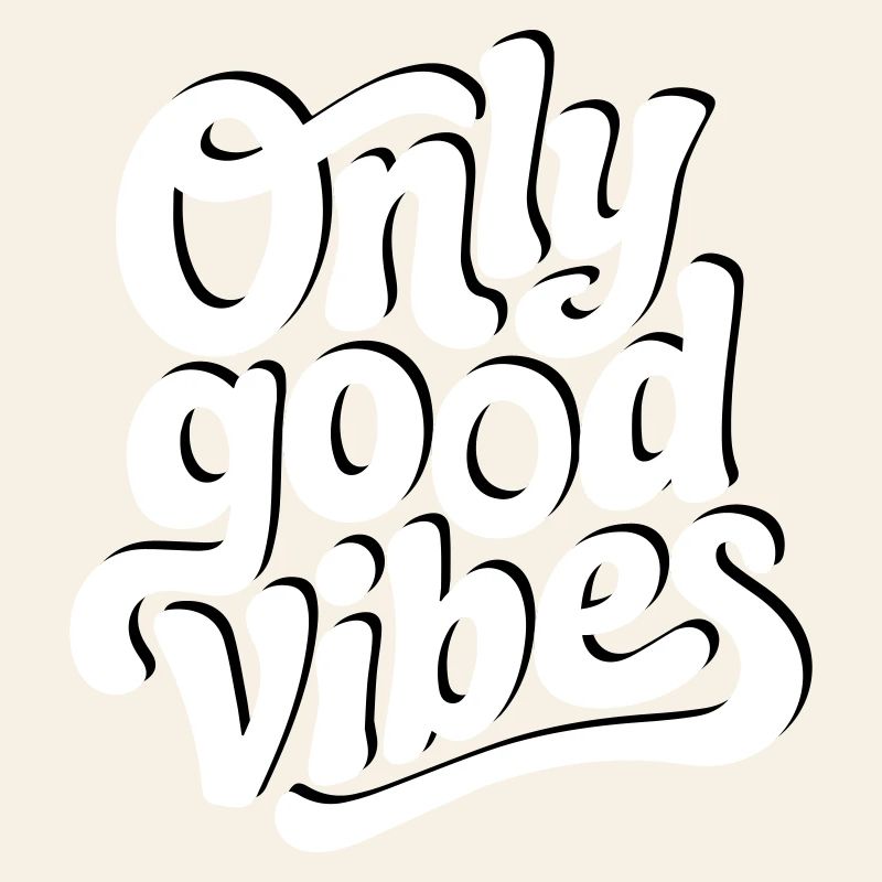 Conception de lettrage à la main Positive Vibes