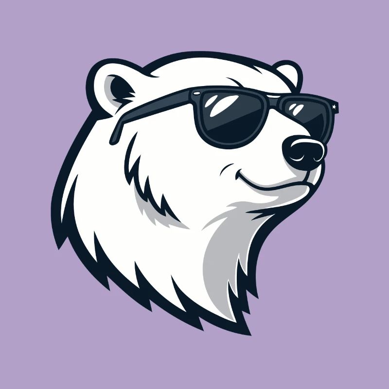 Eisbär mit Brille