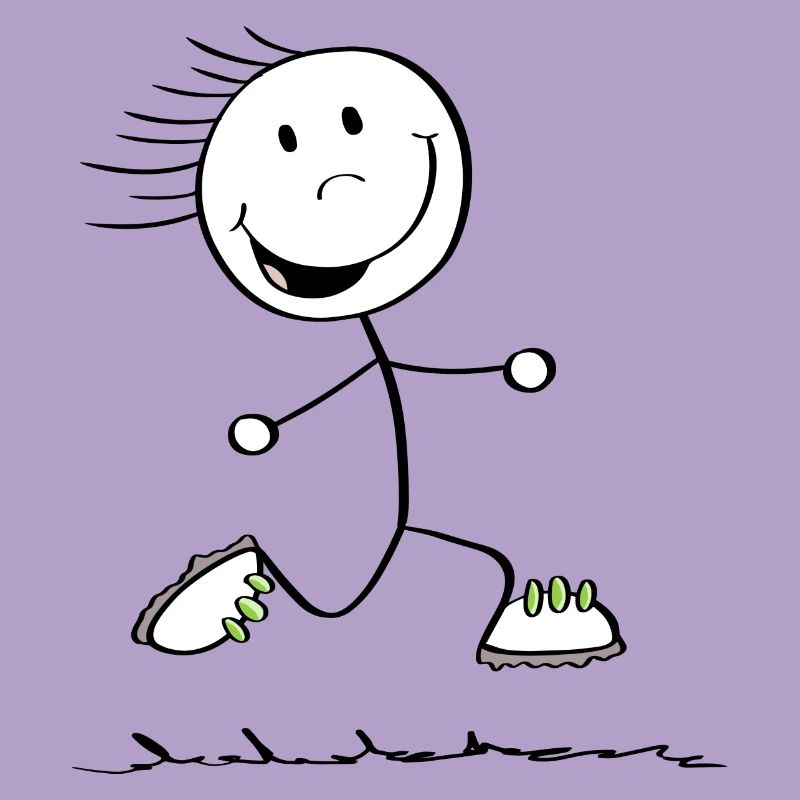 Running stick figure - runner - jogging